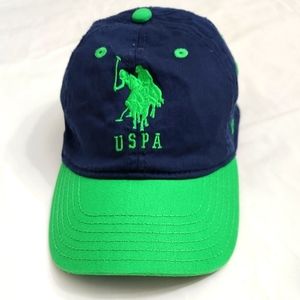 U.S. Polo Assn. Boys Dark Blue /Green Logo.Adjustable Cap Hat.
